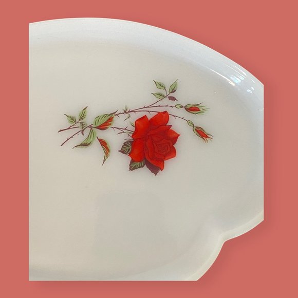 🌹VTG ROSE GLASS TRAY - Picture 4 of 4